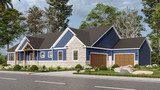Craftsman House Plan - 95557 - Right Exterior
