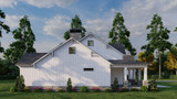 Farmhouse House Plan - Rustic Gables 32884 - Left Exterior
