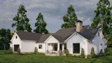 Farmhouse House Plan - Rustic Gables 32884 - Left Exterior