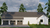 Farmhouse House Plan - Rustic Gables 32884 - Right Exterior