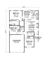 Craftsman House Plan - Greenfield 81404 - 1st Floor Plan