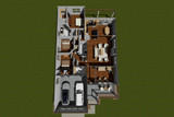Craftsman House Plan - Bluecreek 11778 - 1st Floor Plan Dollhouse - 
