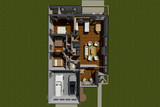 Traditional House Plan - Saddlecreek 37144 - 1st Floor Plan Dollhouse - 