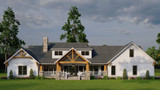 Craftsman House Plan - Appalachian Trail 68801 - Rear Exterior