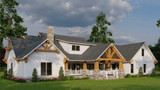 Craftsman House Plan - Appalachian Trail 68801 - Left Exterior