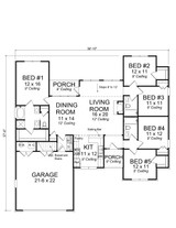 Traditional House Plan - Cotton Grove 25138 - 1st Floor Plan
