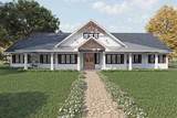 Farmhouse House Plan - Hollow Creek 67093 - Front Exterior