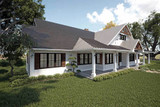 Farmhouse House Plan - Hollow Creek 67093 - Left Exterior