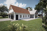 Farmhouse House Plan - Hollow Creek 67093 - Left Exterior