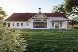 Farmhouse House Plan - Hollow Creek 67093 - Rear Exterior