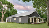 Farmhouse House Plan - 28573 - Rear Exterior