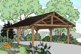 Traditional House Plan - Carport 35021 - 