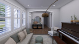 Traditional House Plan - Zumont 25258 - Living Room
