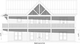 Craftsman House Plan - Bluegrass Ranch 58586 - Rear Exterior