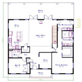 Farmhouse House Plan - Fenbrole 16793 - 1st Floor Plan