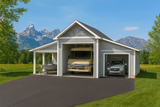 Traditional House Plan - Fenbrole Garage 24080 - Front Exterior