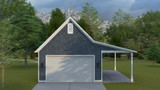 Shingle-Style House Plan - Hobel Garage 36879 - Front Exterior