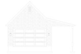 Shingle-Style House Plan - Hobel Garage 36879 - Front Exterior