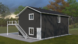 Farmhouse House Plan - Applegate 43057 - Rear Exterior