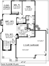 Ranch House Plan - 10949 - 1st Floor Plan