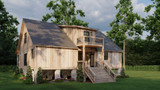Mountain Rustic House Plan - Rustic Camp Retreat 24971 - Rear Exterior