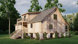 Mountain Rustic House Plan - Rustic Camp Retreat 24971 - Rear Exterior