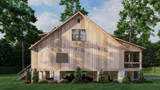Mountain Rustic House Plan - Rustic Camp Retreat 24971 - Left Exterior