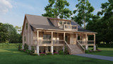 Mountain Rustic House Plan - Rustic Camp Retreat 24971 - Left Exterior