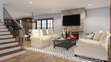 Mountain Rustic House Plan - Rustic Camp Retreat 24971 - Great Room
