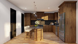 Mountain Rustic House Plan - Rustic Camp Retreat 24971 - Kitchen