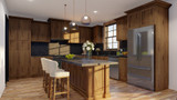 Secondary Image - Mountain Rustic House Plan - Rustic Camp Retreat 24971 - Kitchen