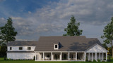 Farmhouse House Plan - Serenity Springs Retreat 96154 - Rear Exterior