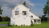 Farmhouse House Plan - Serenity Springs Retreat 96154 - Right Exterior