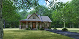 Mountain Rustic House Plan - Riverrun 67746 - Front Exterior