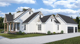 Farmhouse House Plan - 63077 - Right Exterior