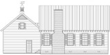 Country House Plan - Halfpenny Cottage 74848 - Rear Exterior