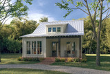 Farmhouse House Plan - Firefly Cove 45870 - Front Exterior