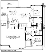 Prairie House Plan - 98711 - 1st Floor Plan