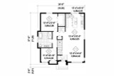 Modern House Plan - 65507 - 1st Floor Plan