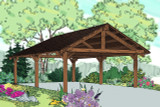 Traditional House Plan - Carport 56100 - Front Exterior