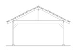 Secondary Image - Traditional House Plan - Carport 56100 - Rear Exterior