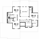 Craftsman House Plan - Texas Hillside 39945 - 2nd Floor Plan