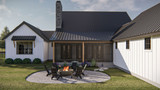 Farmhouse House Plan - Harmdierks 18764 - Rear Exterior