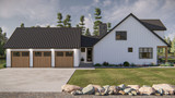 Farmhouse House Plan - Harmdierks 18764 - Left Exterior
