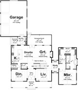 Farmhouse House Plan - Harmdierks 18764 - 1st Floor Plan