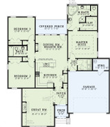 Classic House Plan - Cross Creek 51882 - 1st Floor Plan