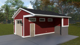 Secondary Image - Traditional House Plan - Bamgarter Garage 79695 - Right Exterior