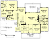 Farmhouse House Plan - Meadow Land 54315 - 1st Floor Plan