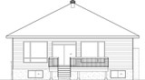 Secondary Image - Contemporary House Plan - 57257 - Rear Exterior