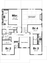 Farmhouse House Plan - Silver Pine 79130 - 2nd Floor Plan